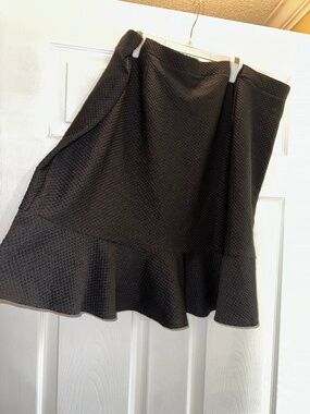 Reitmans Black Textured Tulip Hem Skirt Plus Size 22 Flattering